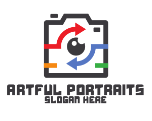 Portrait - Arrow Camera Lens logo design