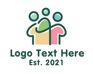 People - Multicolor Family People logo design