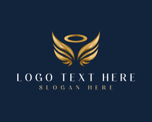 Spiritual - Elegant Angel Wing logo design