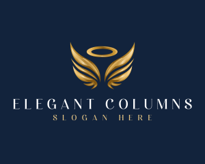 Elegant Angel Wing logo design