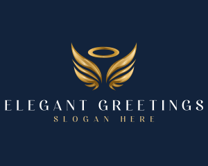 Elegant Angel Wing logo design