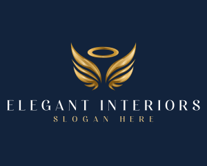 Elegant Angel Wing logo design