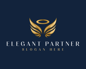 Elegant Angel Wing logo design