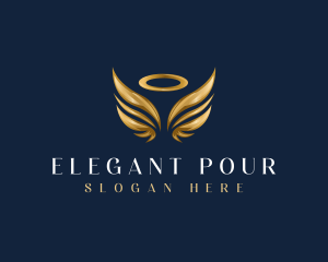 Elegant Angel Wing logo design