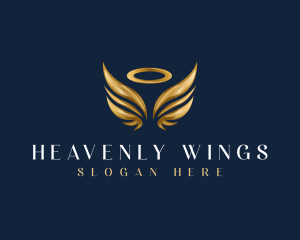 Elegant Angel Wing logo design