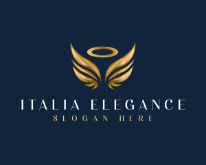 Elegant Angel Wing logo design