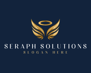 Elegant Angel Wing logo design