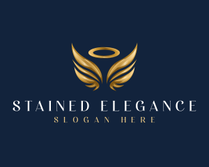 Elegant Angel Wing logo design