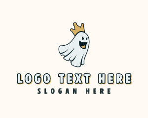 Mascot - Crown Ghost Spooky logo design