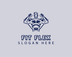 Workout - Fitness Workout Man logo design