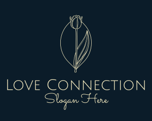 Romance - Beige Tulip Flower logo design