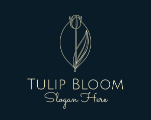 Tulip - Beige Tulip Flower logo design