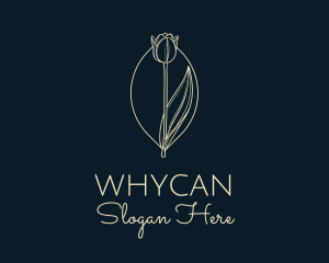 Tulip - Beige Tulip Flower logo design