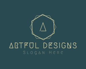 Simple Minimal Art Deco logo design