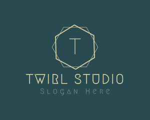 Simple Minimal Art Deco logo design