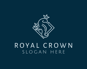 Royal - Royal Seahorse Crown logo design