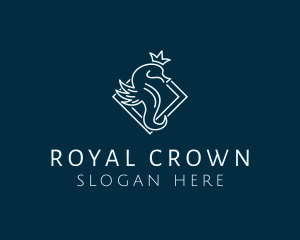 Royal Seahorse Crown logo design