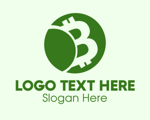 Financial - Green Financial Bitcoin logo design