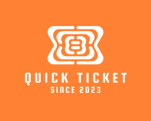 Ticket - White Discount Coupon logo design