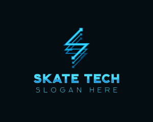 Digital Tech Letter S logo design