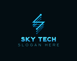 Digital Tech Letter S logo design