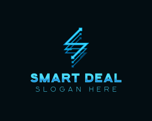 Digital Tech Letter S logo design