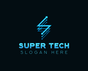 Digital Tech Letter S logo design