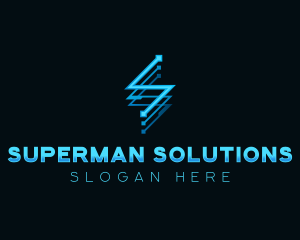 Digital Tech Letter S logo design