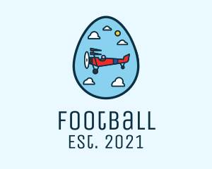 Egg - Vintage Airplane Egg logo design