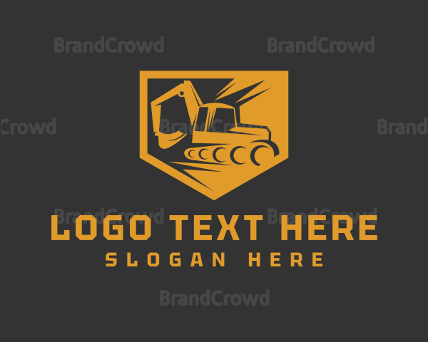 Mining Excavator Machine Logo