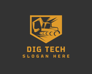 Mining Excavator Machine logo design