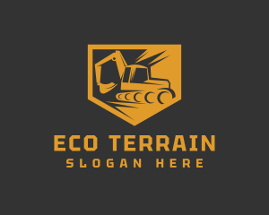 Mining Excavator Machine logo design