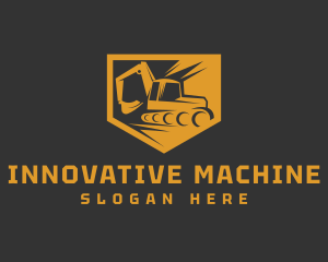 Mining Excavator Machine logo design