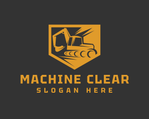 Mining Excavator Machine logo design