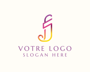 App - Digital Modern Letter J logo design