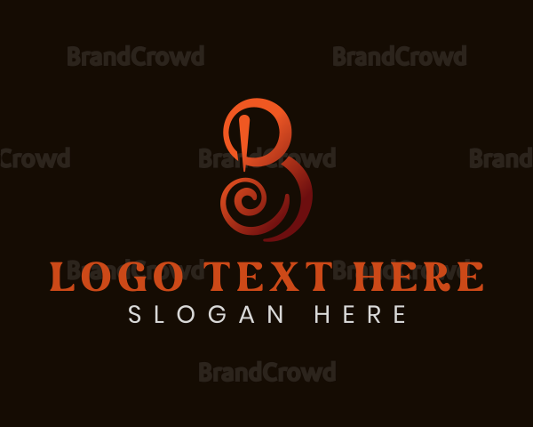 Swirl Elegant Letter B Logo