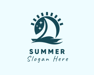 Summer Sunset Sailing logo design