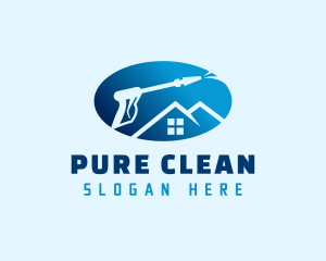 Pressure Washing House logo design