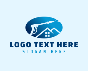 Wash - Pressure Washing House logo design