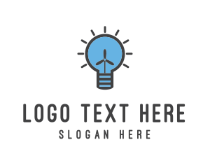 Light Bulb - Wind Energy Bulb logo design