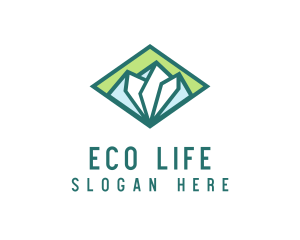 Green - Diamond Green Mountain logo design