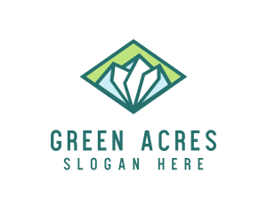 Diamond Green Mountain logo design