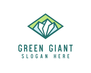 Diamond Green Mountain logo design