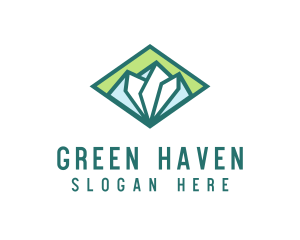 Diamond Green Mountain logo design