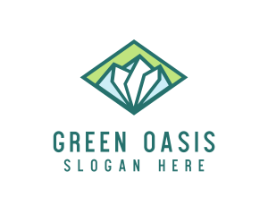 Diamond Green Mountain logo design