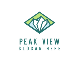 Mountain - Diamond Green Mountain logo design