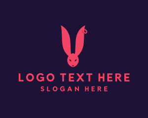 Easter Bunny - Punk Bunny Rabbit logo design