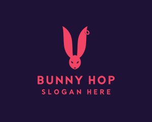 Punk Bunny Rabbit logo design