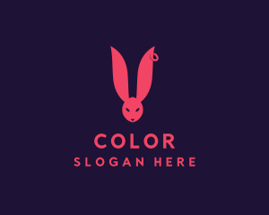 Pet Shop - Punk Bunny Rabbit logo design
