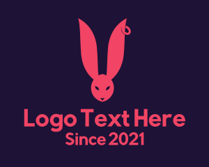 Game Streamer - Red Gaming Bunny logo design